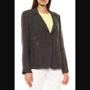 ESCADA 100% Virgin Wool Cabaret Steel Gray Sports Jacket